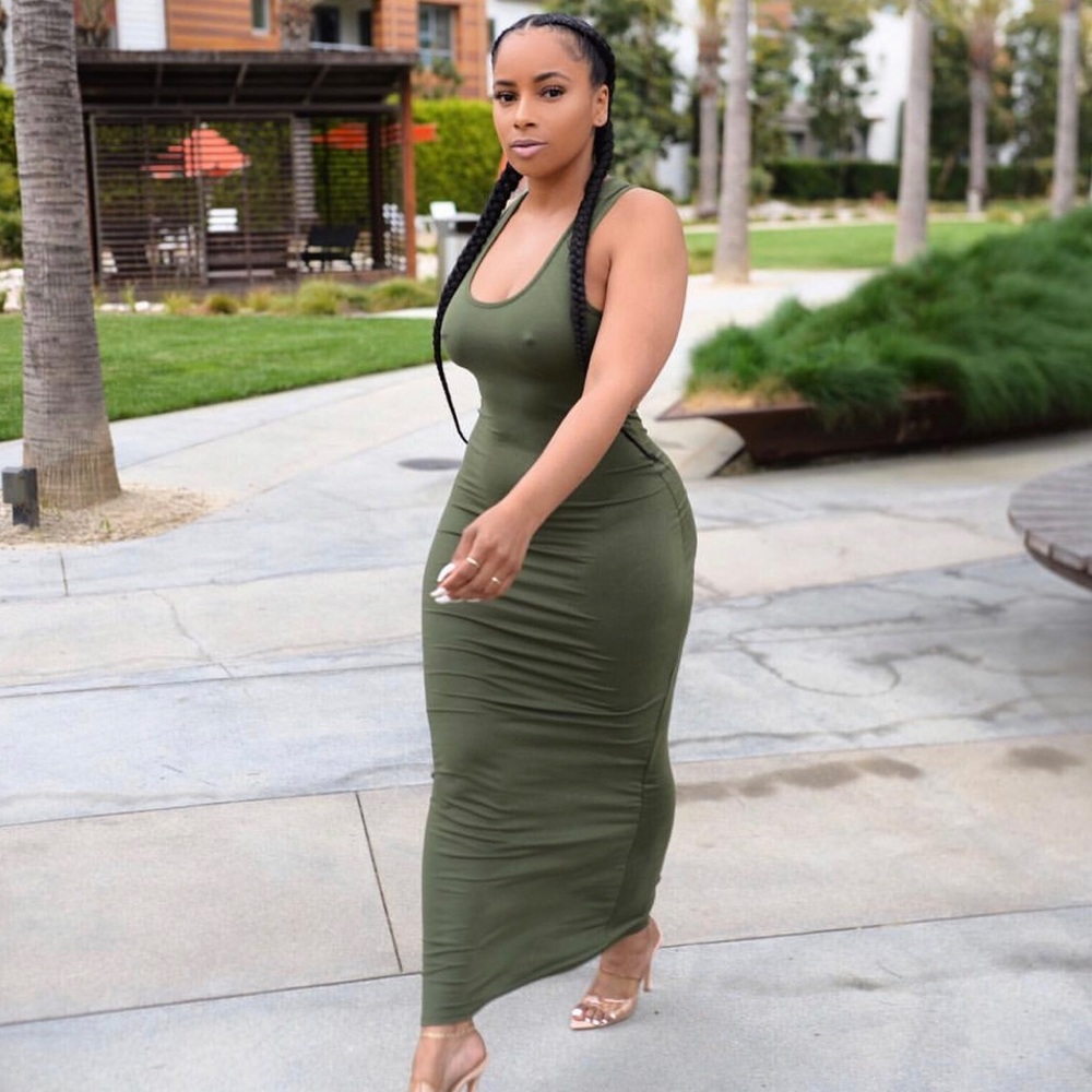❌SOLD❌ Olive maxi dress
